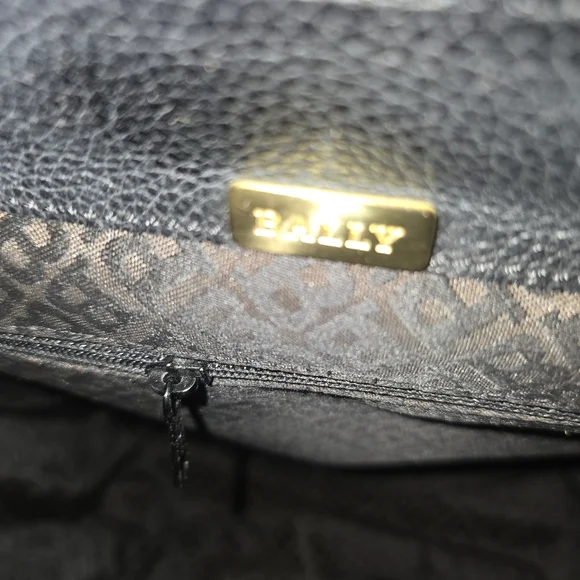 Euc Bally vintage black and brown woven leather backpack Bag - Picture 8 of 9